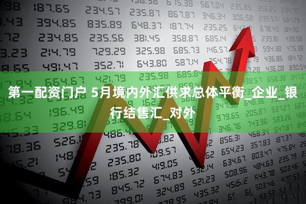 第一配资门户 5月境内外汇供求总体平衡_企业_银行结售汇_对外